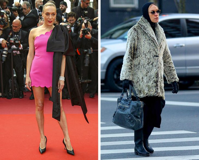 Chloë Sevigny có gu thời trang của phụ nữ lớn tuổi lo sợ giá rét. 