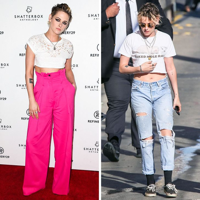 Dù là trong đời thường hay trong công việc, Kristen Stewart vẫn luôn đảm bảo sự thoải mái cho mình. Đã có lần cô đi giày sneaker lên thảm đỏ. 