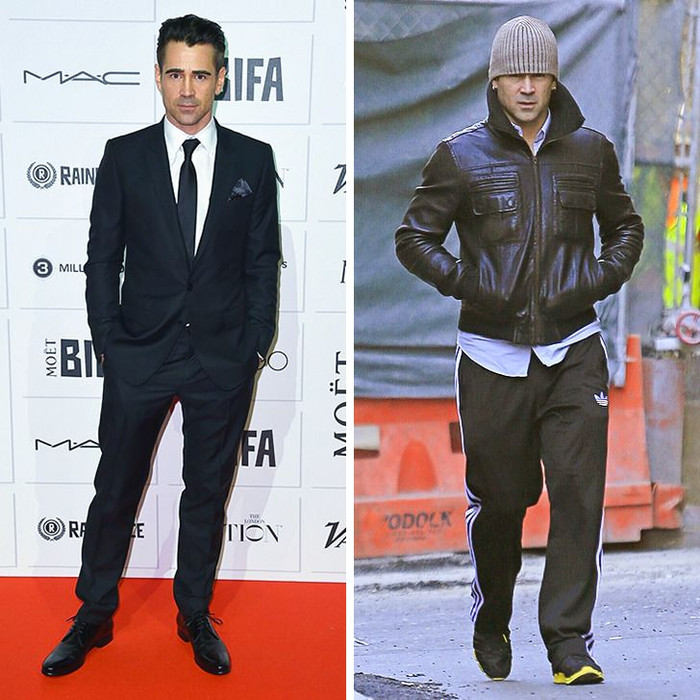 Colin Farrell chẳng khác gì một anh hàng xóm đang đi tập thể dục buổi sáng.