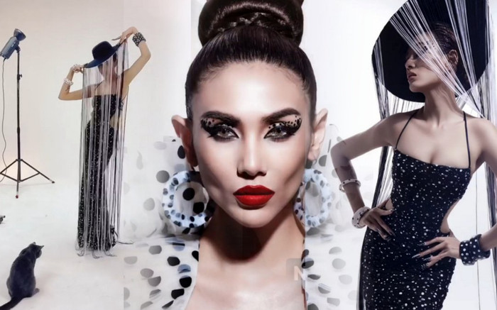 'Khách không mời' quấy phá buổi chụp ảnh, Võ Hoàng Yến bình tĩnh xử trí siêu đáng yêu Ảnh 2