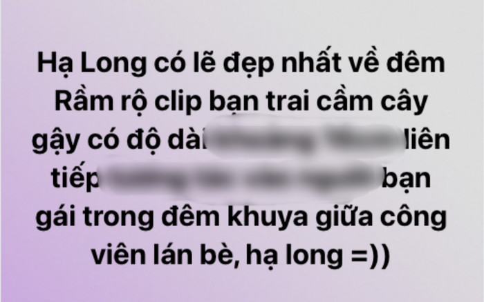 Cặp đôi lộ clip 'nóng' ở công viên Hạ Long: Phản cảm nhiều người comment khẩn thiết 'xin link' công khai Ảnh 2