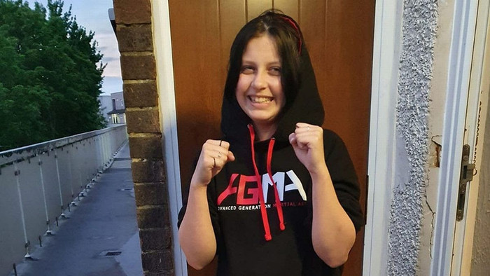 Jorja Halliday khi còn là một cô gái khỏe mạnh.