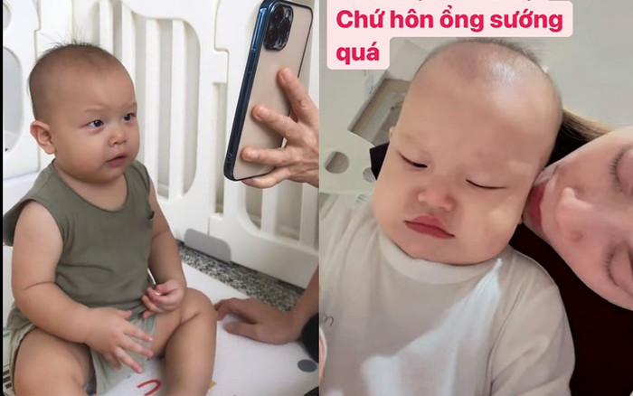 Phản ứng cực đáng yêu của Leon khi được xem clip mẹ Hà Hồ biểu diễn Ảnh 2