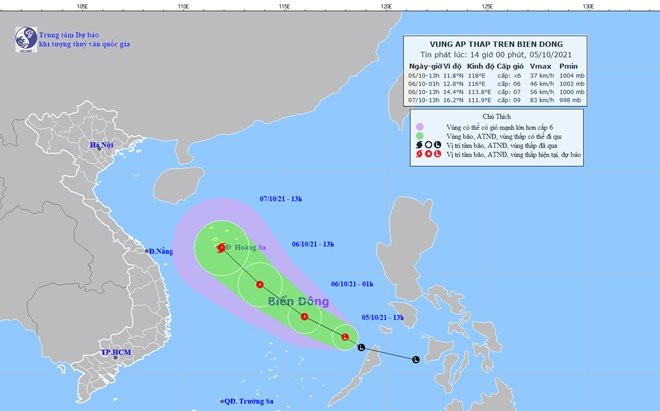 Vùng áp thấp khả năng mạnh lên thành bão, miền Trung mưa lớn Ảnh 2