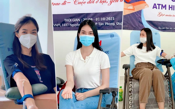 Á hậu Ngọc Thảo khóc nức nở trong lần đầu đi hiến máu nhân đạo Ảnh 2