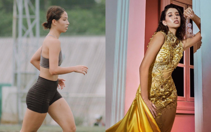 Trầm trồ với nhan sắc của Á hậu Miss Universe Singapore thi đấu ở vòng loại Asian Cup 2022 Ảnh 2
