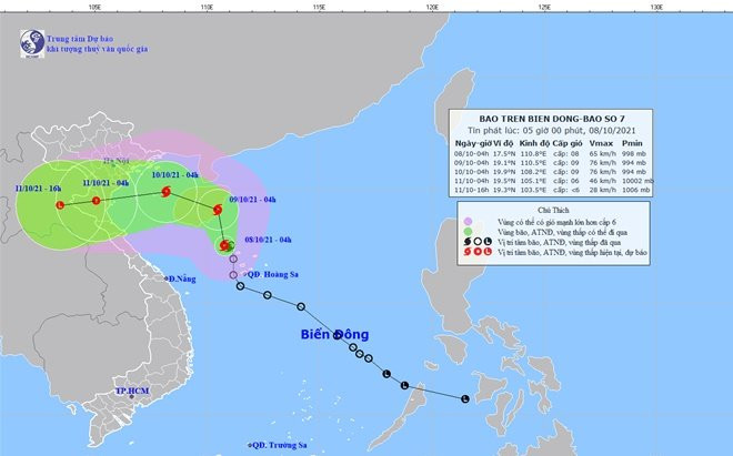 Áp thấp nhiệt đới mạnh lên thành bão số 7, hướng vào vịnh Bắc Bộ Ảnh 2