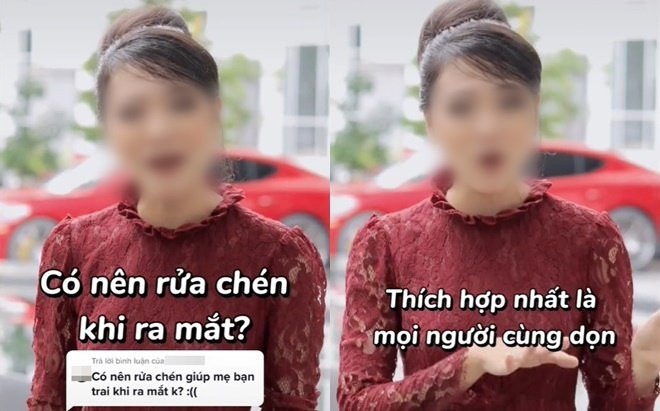 Tranh cãi dữ dội trước tuyên bố của nữ TikToker 'không cần rửa chén giúp mẹ bạn trai khi ra mắt' Ảnh 2