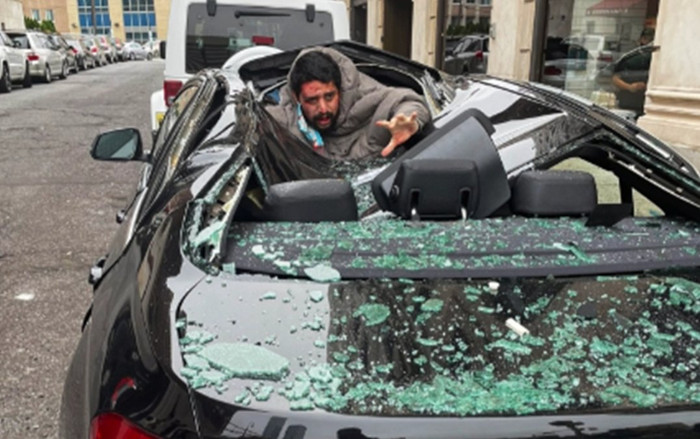 Clip: Người đàn ông rơi từ tòa nhà 9 tầng làm nát mui xe BMW vẫn sống sót thần kỳ Ảnh 2