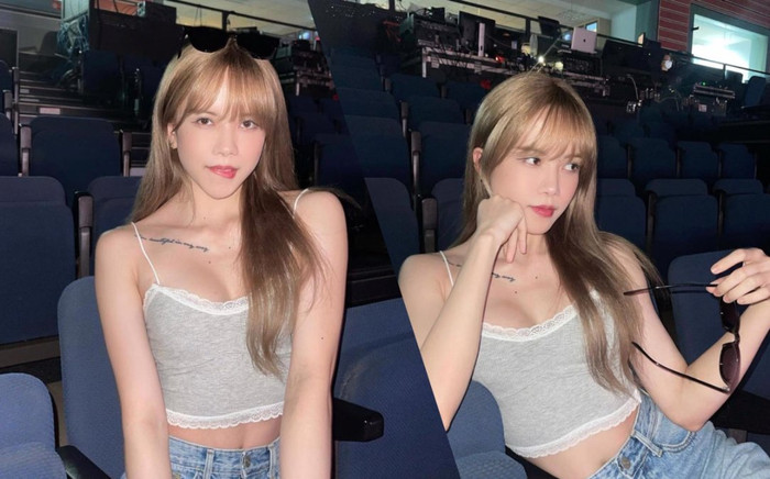 Thiều Bảo Trâm 'o ép' thân hình nuột nà trong chiếc áo 2 dây vừa ngắn vừa bó sát Ảnh 2