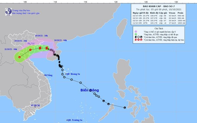 Bão số 7 vào vịnh Bắc Bộ gây mưa lớn diện rộng Ảnh 2