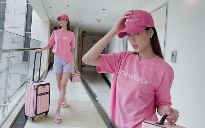 Diện set đồ 'luonvuituoi', Khánh Vân catwalk điêu luyện khoe chân dài trứ danh Ảnh 2