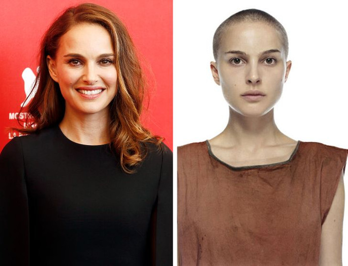 Tạo hình gai góc của Natalie Portman trong V For Vendetta. 