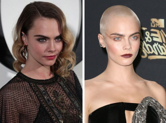 Cara Delevingne cực ‘cháy’ khi thay đổi cả kiểu tóc và phong cách trang điểm khi diễn Life in a Year. 