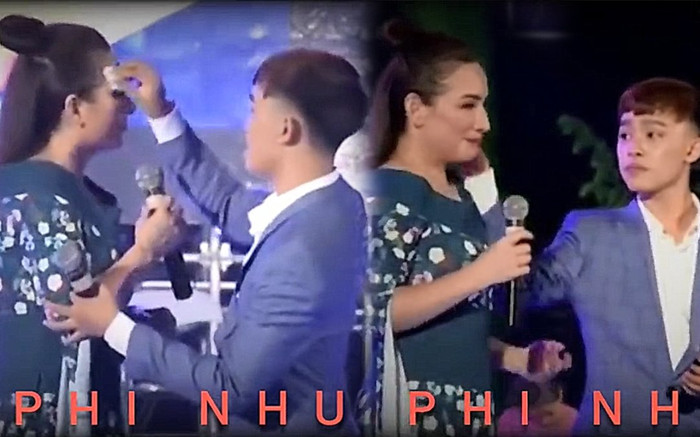 Clip: Không chỉ song ca ăn ý, Hồ Văn Cường đã từng chăm sóc mẹ nuôi Phi Nhung rất tận tình trên sân khấu Ảnh 2