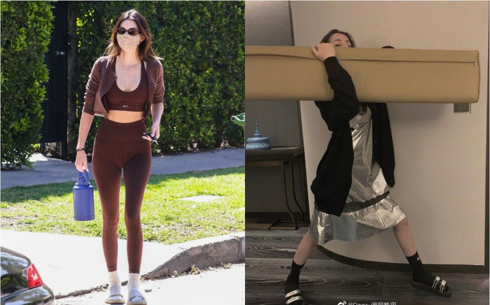 Kendall Jenner, Địch Lệ Nhiệt Ba tưng bừng đón trend đi tất xỏ dép lê Ảnh 2