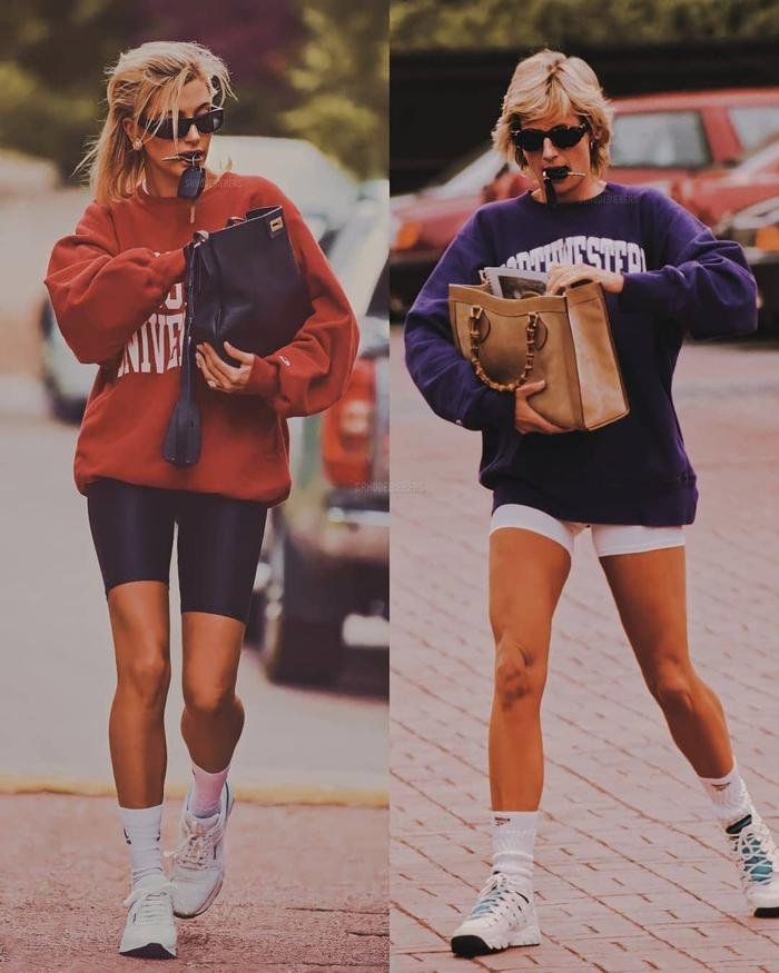 'Phải lòng' Công nương Diana từ tấm bé, Hailey Bieber sao y bản chính style của idol Ảnh 7