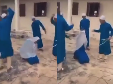 Nữ sinh bị đánh dã man trước sự chứng kiến của người cha