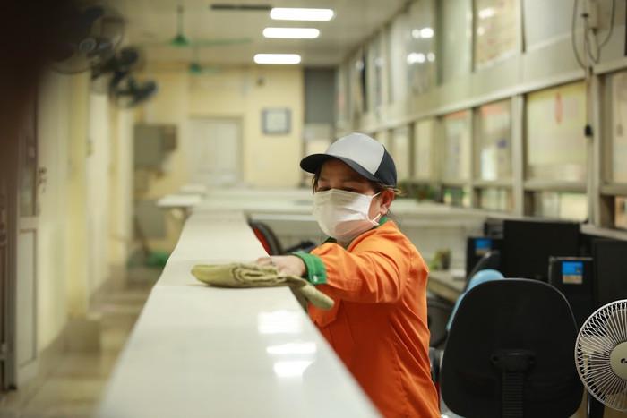 Toàn bộ các vật dụng đều được lau chùi sạch sẽ.