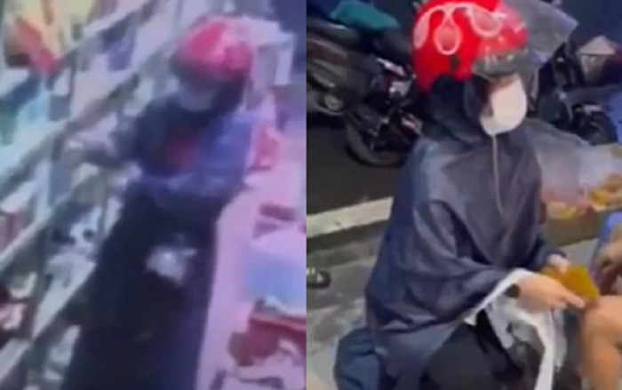 'Nữ quái' trùm kín mít vào tiệm tạp hóa trộm đồ, quỳ sụp xuống van xin chủ tiệm khi bị bắt quả tang Ảnh 2