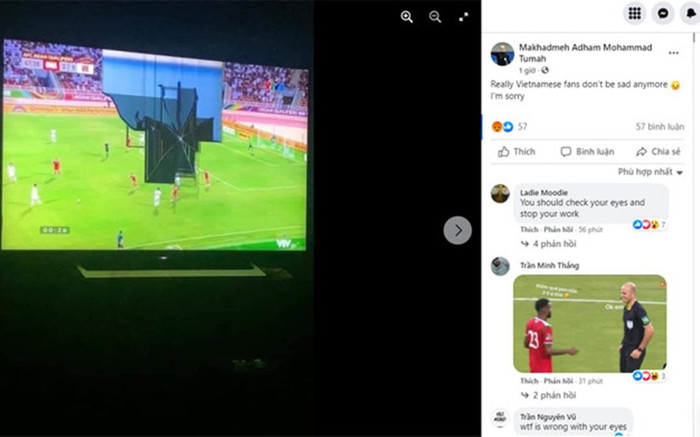 Tài khoản Facebook giả mạo trọng tài người Jordan xin lỗi Việt Nam Ảnh 2