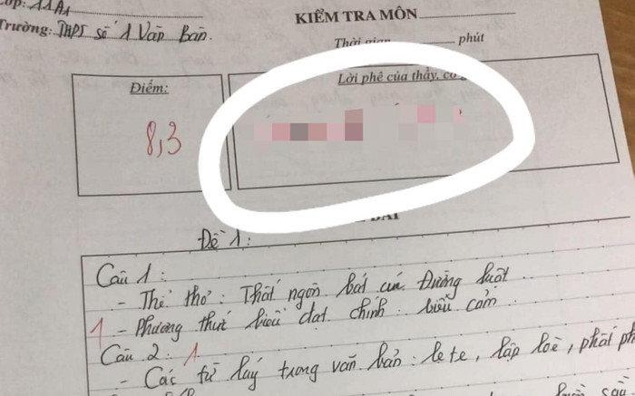 Nữ sinh làm bài thiếu 1 câu vẫn được cô cho điểm cao, đọc sang lời phê mới khiến dân tình thêm thích thú Ảnh 2