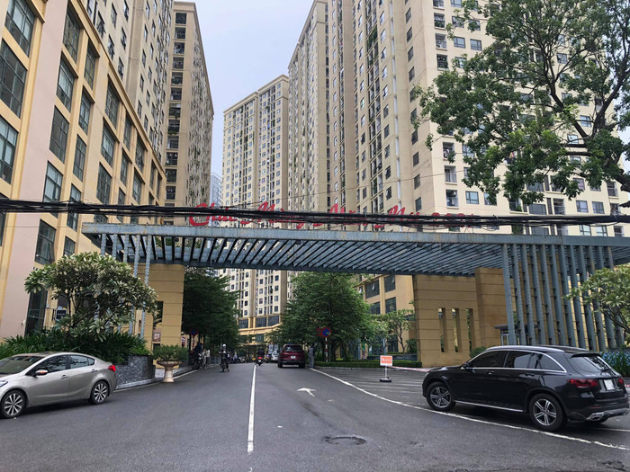 Khu chung cư phát hiện ca nghi nhiễm.