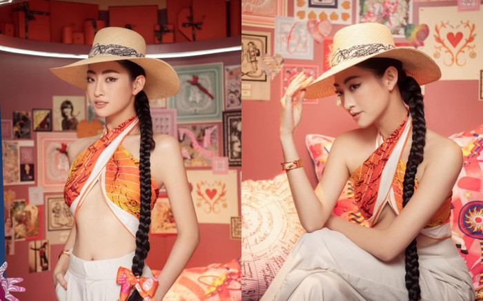 Hoa hậu Lương Thùy Linh hóa nữ cao bồi mặc áo yếm quyến rũ vô đối Ảnh 2