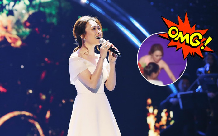 Fan lên sân khấu tặng hoa bị bảo vệ ngăn lại, Mỹ Tâm liền có hành động khiến ai cũng 'tan chảy' Ảnh 2