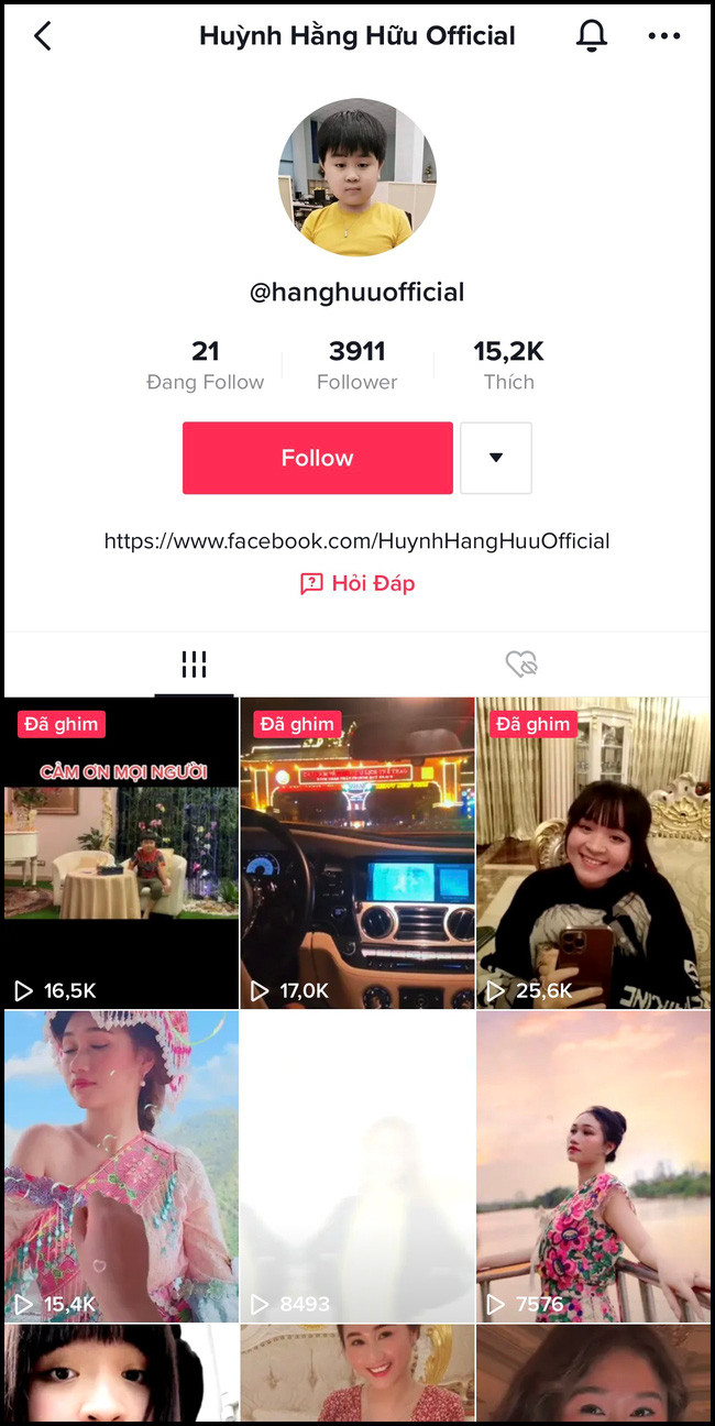 Kênh TikTok của Hằng Hữu thường đăng những video về chị gái.