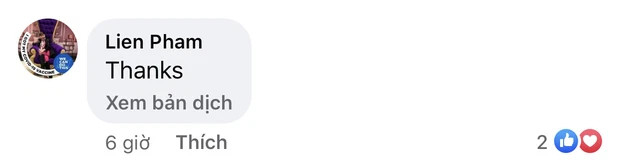  Jackie Liên Phạm tương tác dưới bài viết của nam ca sĩ.