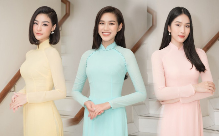 Đỗ Hà - Phương Anh - Kiều Loan diện áo dài nền nã tặng quà cho tuyến đầu chống dịch ngày 20/10 Ảnh 2