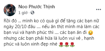 Chia sẻ của nam ca sĩ 8X.