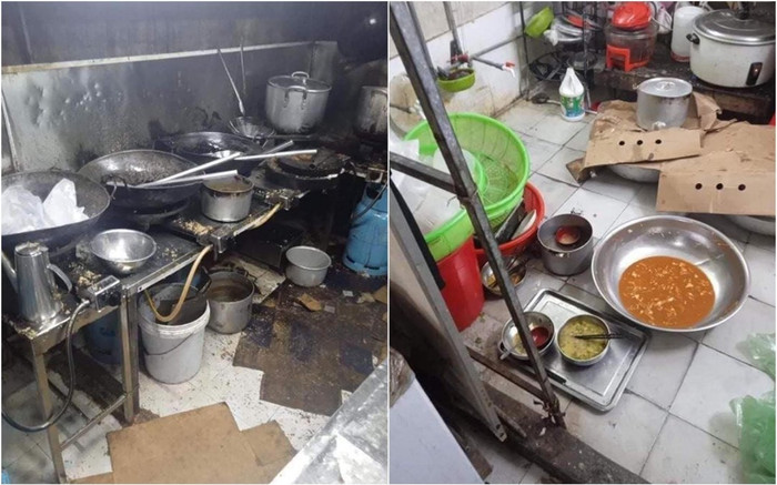 Xôn xao hình ảnh bên trong một quán cơm ở Hà Nội: Bếp đen bóng vì dầu mỡ, nhìn tới nhà vệ sinh còn ớn hơn Ảnh 2