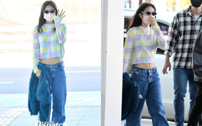 Jennie Black Pink mặc quần tụt xộc xệch mà khiến cả sân bay bấn loạn Ảnh 2