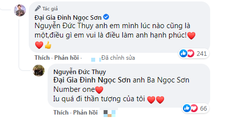 Có thể thấy, bầu Thụy và danh ca Ngọc Sơn có mối quan hệ rất thân thiết, trước đó 'anh Ba' cũng cho biết anh cùng doanh nhân Nguyễn Đức Thụy là anh em kết nghĩa. 