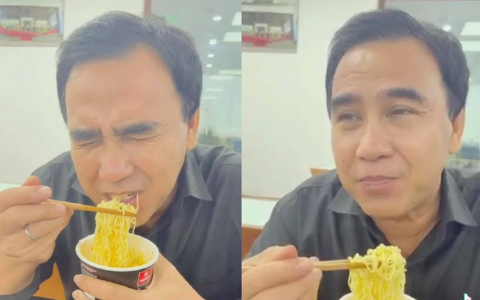 MC Quyền Linh ăn vội ly mì phía sau hậu trường, 'đứt ruột' tiết lộ lý do vẫn miệt mài giúp đỡ bà con Ảnh 2