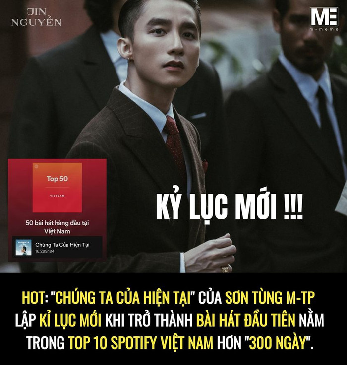 Cập nhật từ fanpage về thành tích của Sơn Tùng.