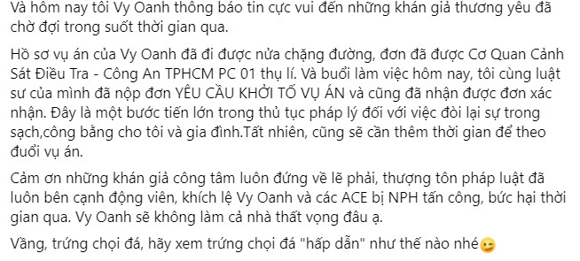 Vy Oanh: 'Cảm ơn khán giả đứng về lẽ phải, khích lệ tôi và các anh chị em bị bà Hằng tấn công' Ảnh 3