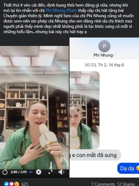 Quản lý ca sĩ Phi Nhung chia sẻ clip nữ ca sĩ mắt sưng húp giữa những lùm xùm
