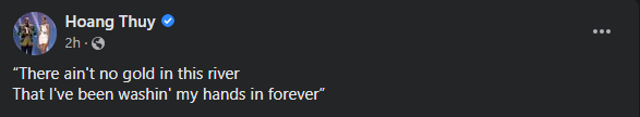 'Chẳng còn gì quý giá trong dòng sông này, nơi mà tôi đã từng gột rửa đôi tay mình gần như cả cuộc đời'
