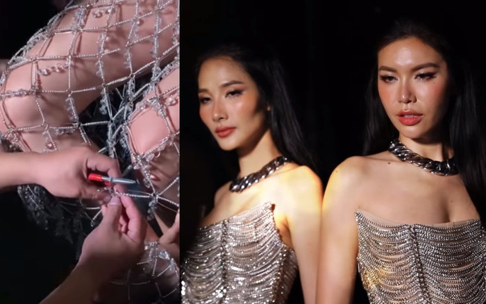 Minh Tú bị váy cứa đứt chân vẫn 'quét sạch' sàn runway trong buổi diễn thời trang dính lùm xùm Ảnh 2