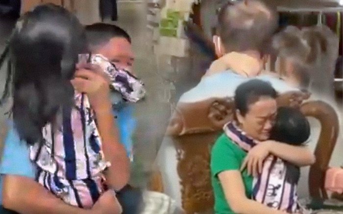 Clip: Gặp lại cháu gái sau 8 tháng xa cách, ông bà nội bật khóc nức nở khiến ai cũng rưng rưng Ảnh 2