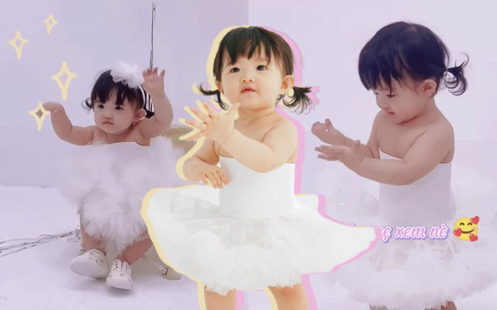 Đang chuyên tâm chụp hình, ái nữ Winnie nhà Đông Nhi cứ nghe trúng nhạc là 'bắt bài liền' Ảnh 2