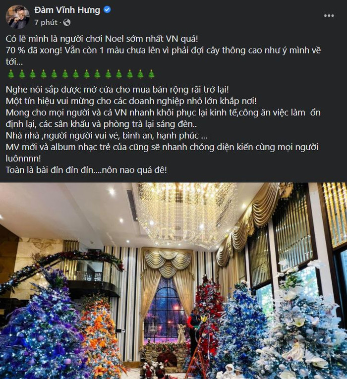 Bài đăng của Đàm Vĩnh Hưng.