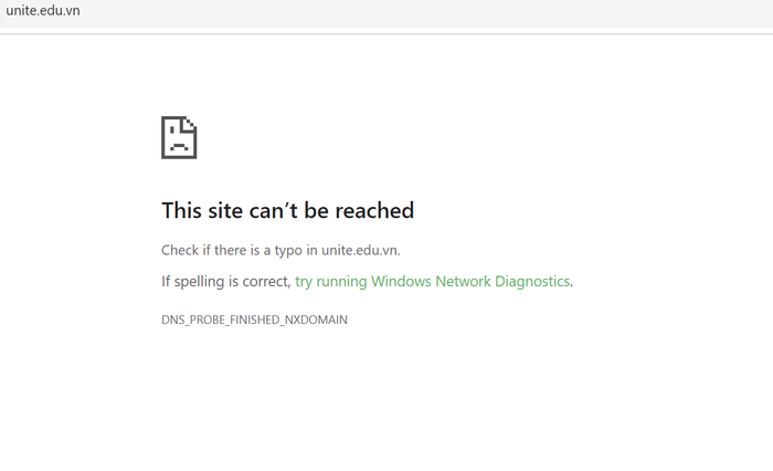 Trang web của nhà trường không thể truy cập sau vụ việc