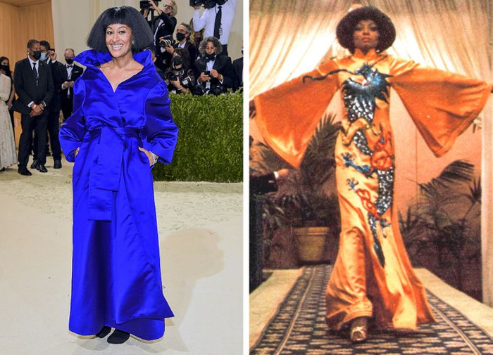 Tracee Ellis Ross mặc một chiếc váy được lấy cảm hứng từ bộ phim Mahogany của mẹ mình - Diana Ross. 