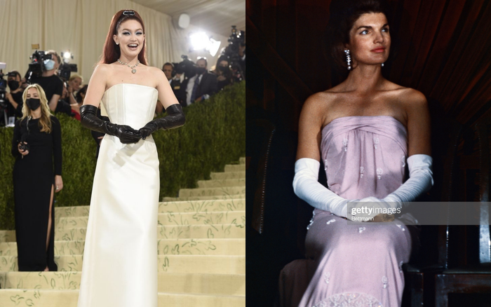 Vẻ ngoài của Gigi Hadid phảng phất hình ảnh cựu Đệ nhất phu nhân Jackie Kennedy Onassis. 