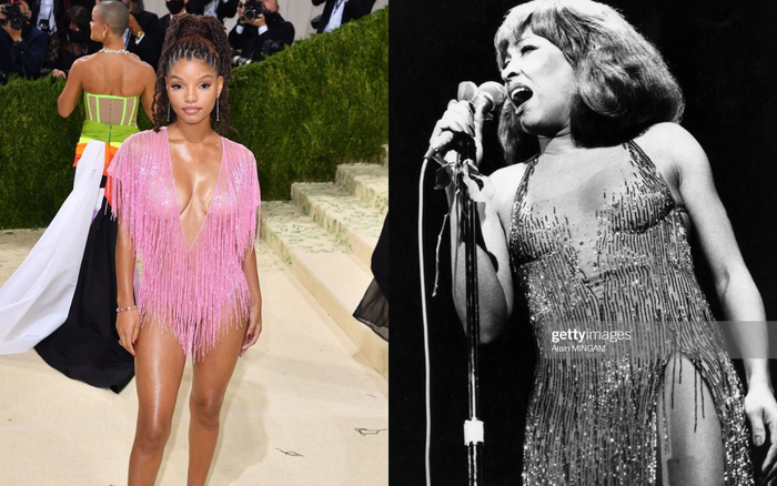Trang phục của Halle Bailey được lấy cảm hứng từ biểu tượng làng nhạc Tina Turner. 