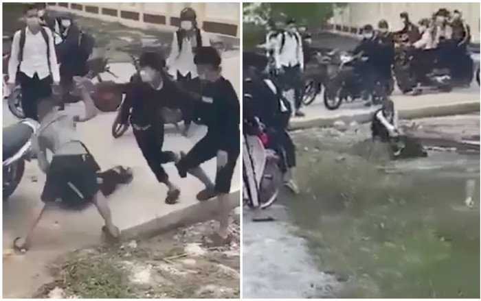 Nam sinh lớp 12 bị hành hung, ném đá vào đầu, đạp xuống vũng nước dã man Ảnh 2